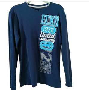 Y2K Ecko Ultd Long Sleeve Waffle Knit Top
